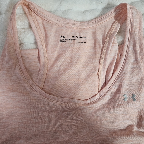 Under Armour Peach/Pink Racerback Performance Tank - Picture 3 of 3